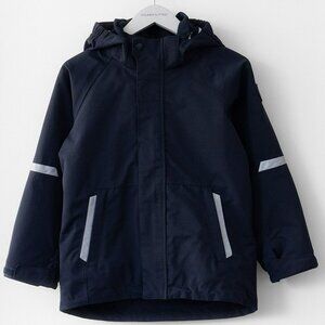 POLARN O. PYRET Classic Waterproof Eco Shell Blue Jacket - 5/6 (NWT)